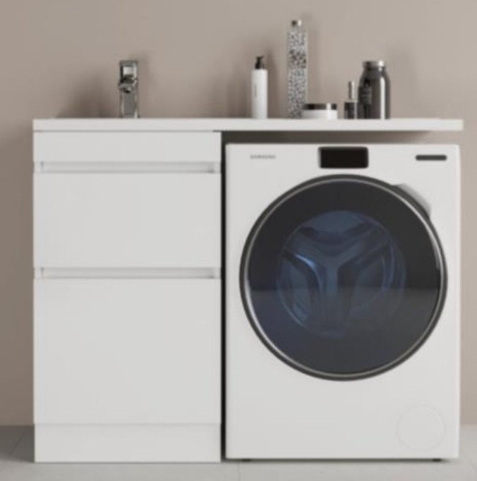 Тумба под умывальник Style Line Оптима 50 2 ящика Люкс Plus (напольная) Тумба под умывальник Style Line Оптима 50 2 ящика Люкс Plus (напольная)