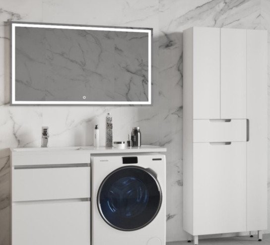 Тумба под умывальник Style Line Оптима 50 2 ящика Люкс Plus (напольная) Тумба под умывальник Style Line Оптима 50 2 ящика Люкс Plus (напольная)