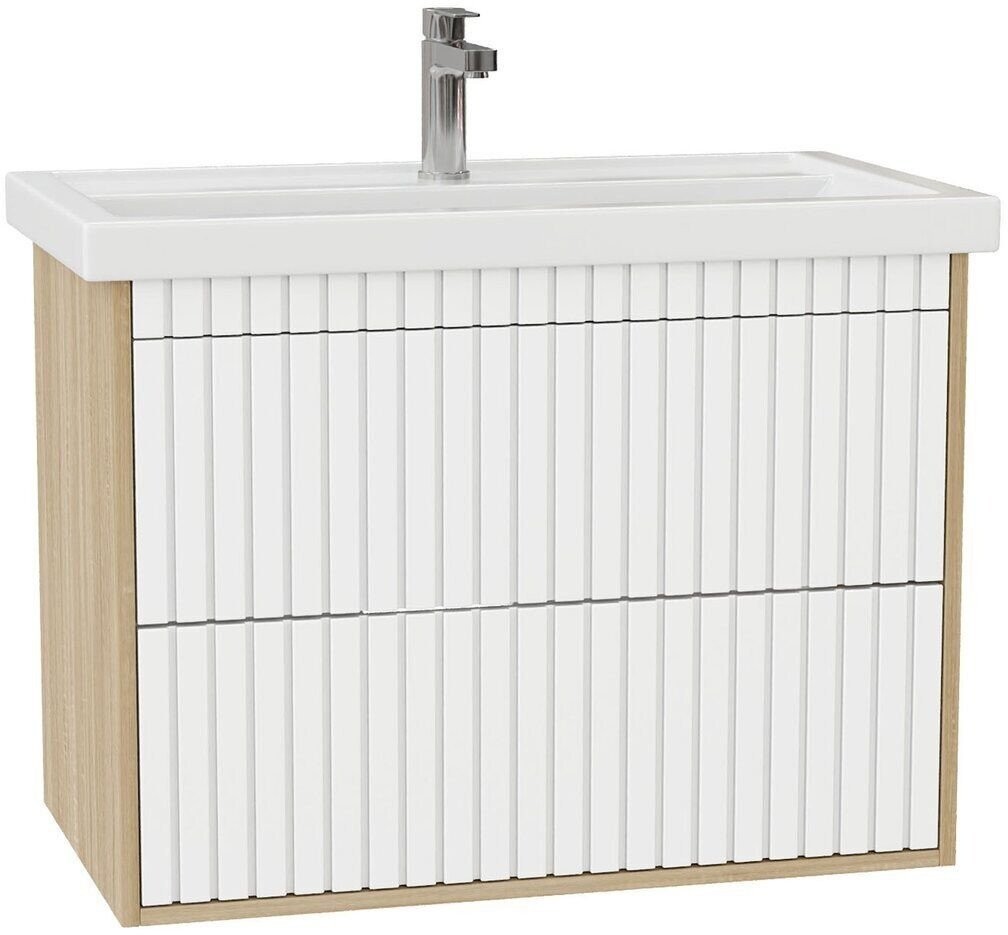 Тумба под умывальник Onika Дайлер 80 / 108061 (белый/дуб сонома) Тумба под умывальник Onika Дайлер 80 / 108061 (белый/дуб сонома)