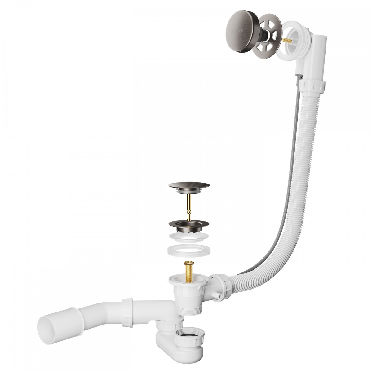 Сифон для ванны Roxen R70A-GM полуавтомат Сифон для ванны Roxen R70A-GM полуавтомат