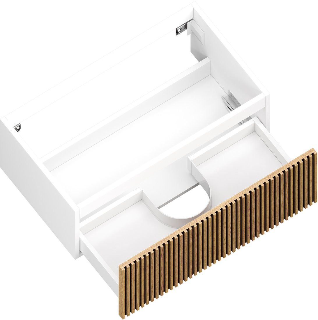 Тумба под умывальник ЗОВ Кито 90 / K90LW0MRM (белый/тростник) Тумба под умывальник ЗОВ Кито 90 / K90LW0MRM (белый/тростник)