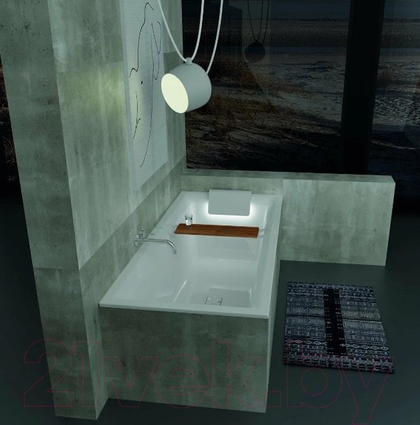 Ванна акриловая Riho Still Square Led 170 (с подголовником) Ванна акриловая Riho Still Square Led 170 (с подголовником)