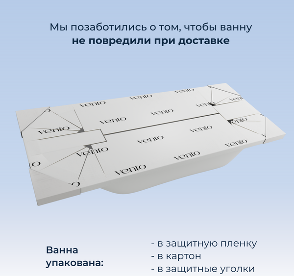 Ванна акриловая Ventospa Serena LA 160x70 (с каркасом и экраном) Ванна акриловая Ventospa Serena LA 160x70 (с каркасом и экраном)