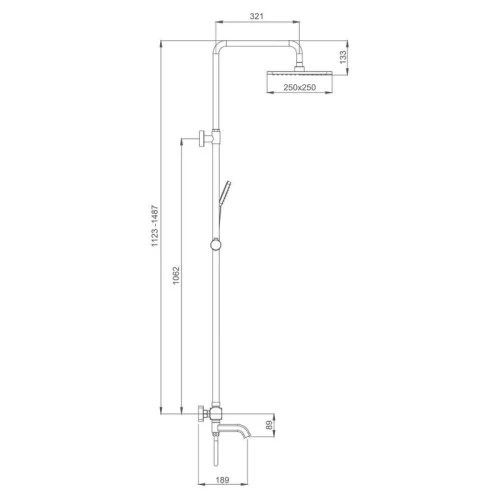 Душевая система Gappo G2491-9 оружейная сталь Душевая система Gappo G2491-9 оружейная сталь