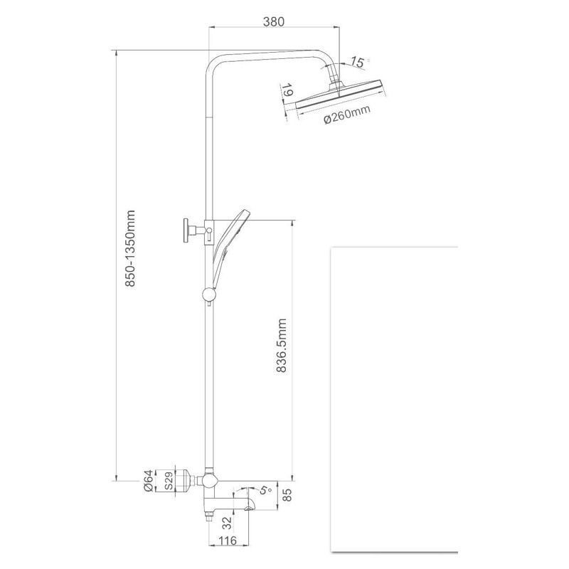 Душевая система Gappo G2403-56 черный Душевая система Gappo G2403-56 черный