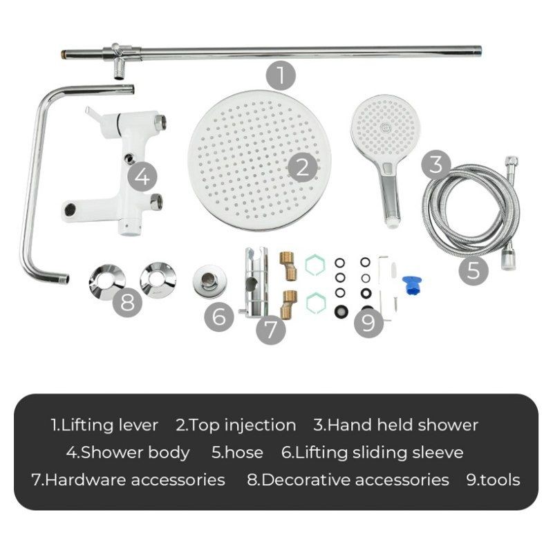 Душевая система Gappo G2403-8 белый/хром Душевая система Gappo G2403-8 белый/хром