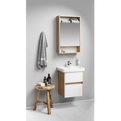 Шкаф с зеркалом для ванной Aqwella Сити 50 / SIT0405DB Шкаф с зеркалом для ванной Aqwella Сити 50 / SIT0405DB