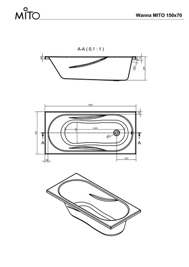 Ванна акриловая Cersanit Mito Red 150x70 (с ножками и экраном) Ванна акриловая Cersanit Mito Red 150x70 (с ножками и экраном)