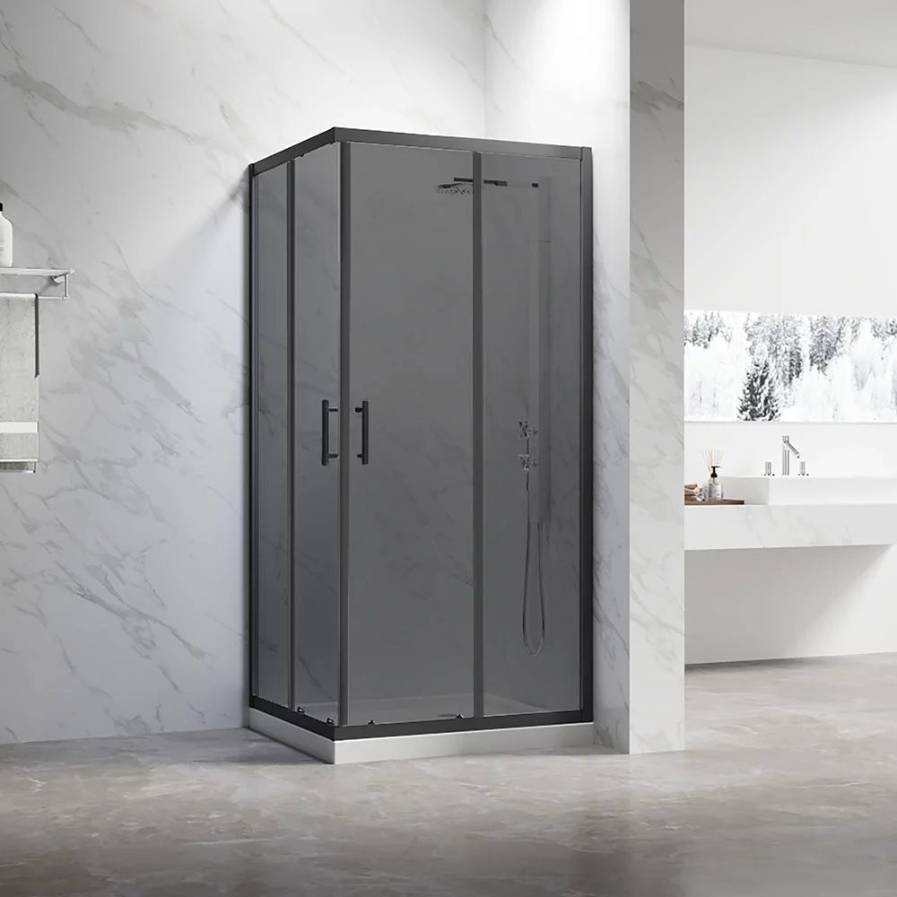 Душевой уголок Veconi RV-27B 120x80 стекла тонированные, профиль черный Душевой уголок Veconi RV-27B 120x80 стекла тонированные, профиль черный