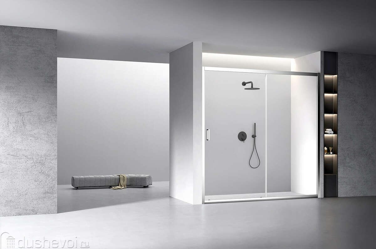 Душевая дверь Veconi Vianno VN-60 160x195 стекло прозрачное / профиль хром Душевая дверь Veconi Vianno VN-60 160x195 стекло прозрачное / профиль хром