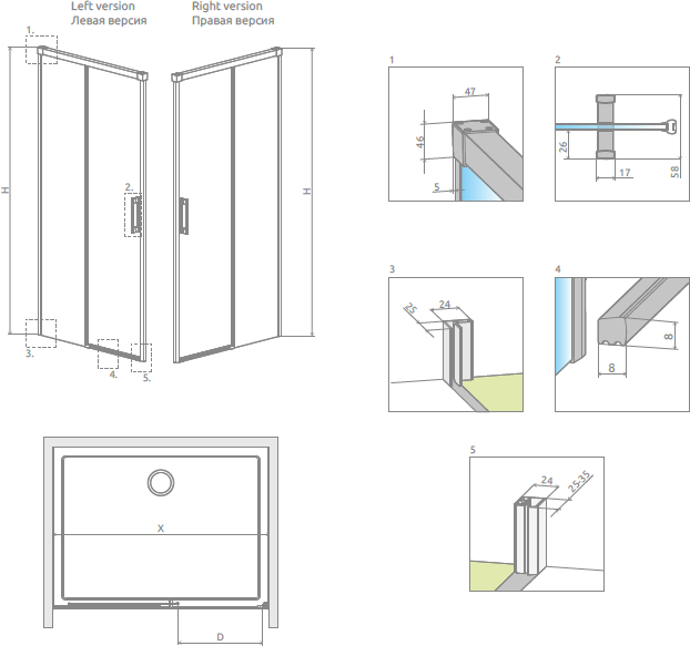 Душевая дверь Radaway Idea Black DWJ 100R Душевая дверь Radaway Idea Black DWJ 100R