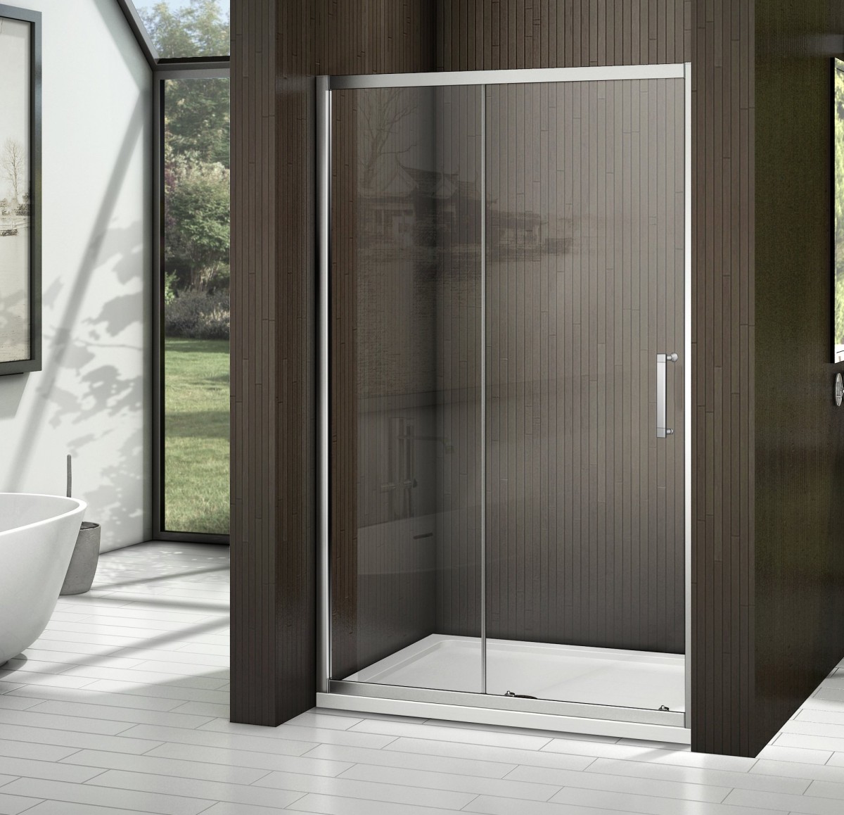 Душевая дверь GoodDoor LATTE WTW-120-C-WE 120x185 Душевая дверь GoodDoor LATTE WTW-120-C-WE 120x185