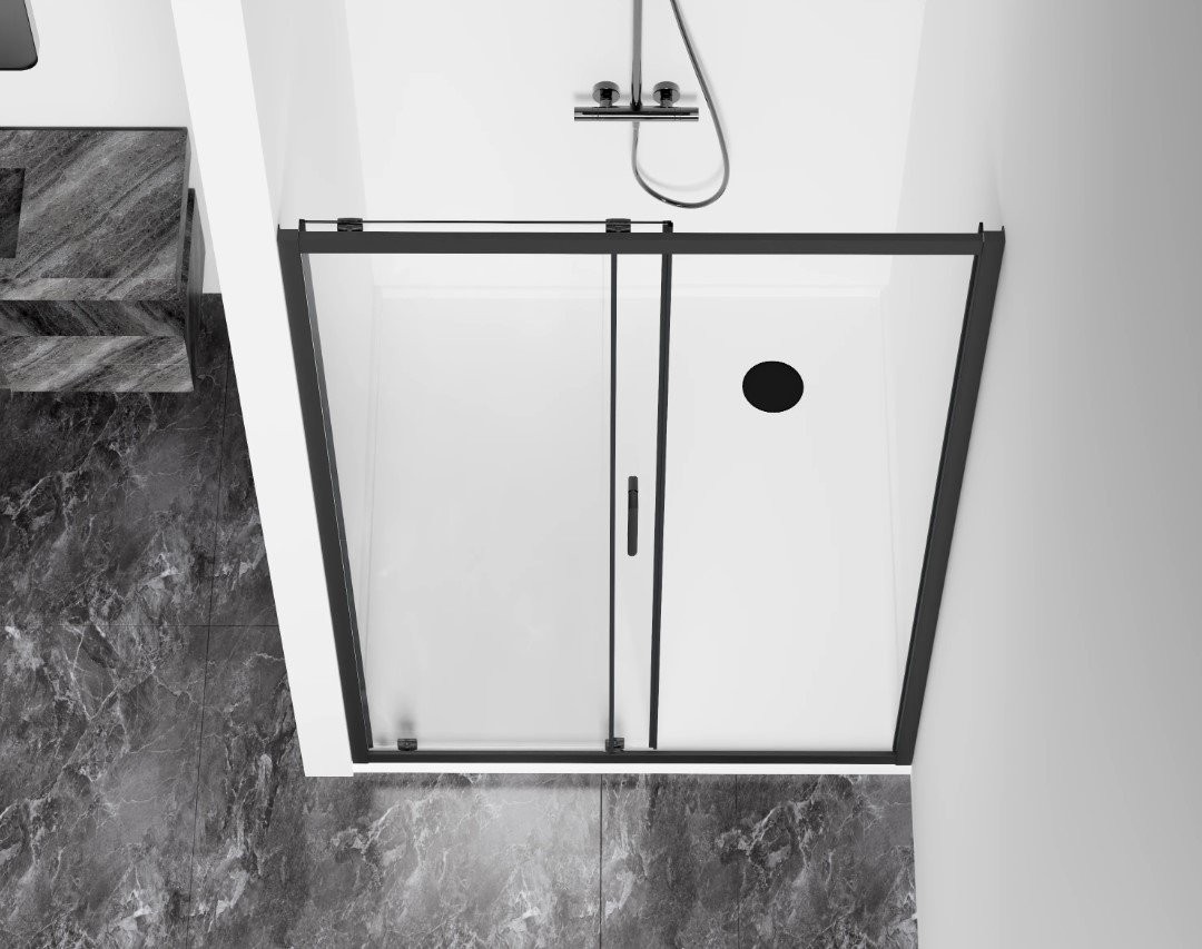 Душевая дверь GoodDoor CUBE WTW-140-C-B прозрачное стекло / профиль черный Душевая дверь GoodDoor CUBE WTW-140-C-B прозрачное стекло / профиль черный