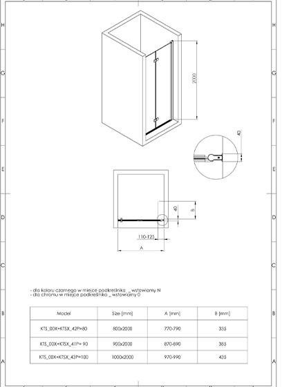 Душевая дверь Deante Kerria Plus 90x200 Душевая дверь Deante Kerria Plus 90x200
