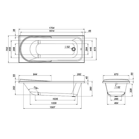 Ванна акриловая AM.PM Like W80A-170-070W-A (с каркасом) Ванна акриловая AM.PM Like W80A-170-070W-A (с каркасом)