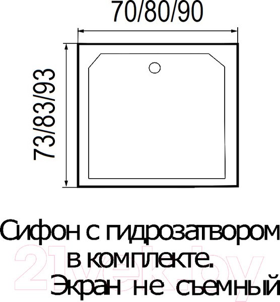 Душевой поддон Wemor 70/14 S Душевой поддон Wemor 70/14 S