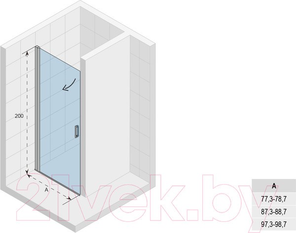 Душевая дверь Riho Novik Z101 80 / G003001120 Душевая дверь Riho Novik Z101 80 / G003001120