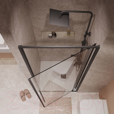 Душевая дверь Niagara NG-85-8AB 80x195 (черный матовый/прозрачное стекло) Душевая дверь Niagara NG-85-8AB 80x195 (черный матовый/прозрачное стекло)