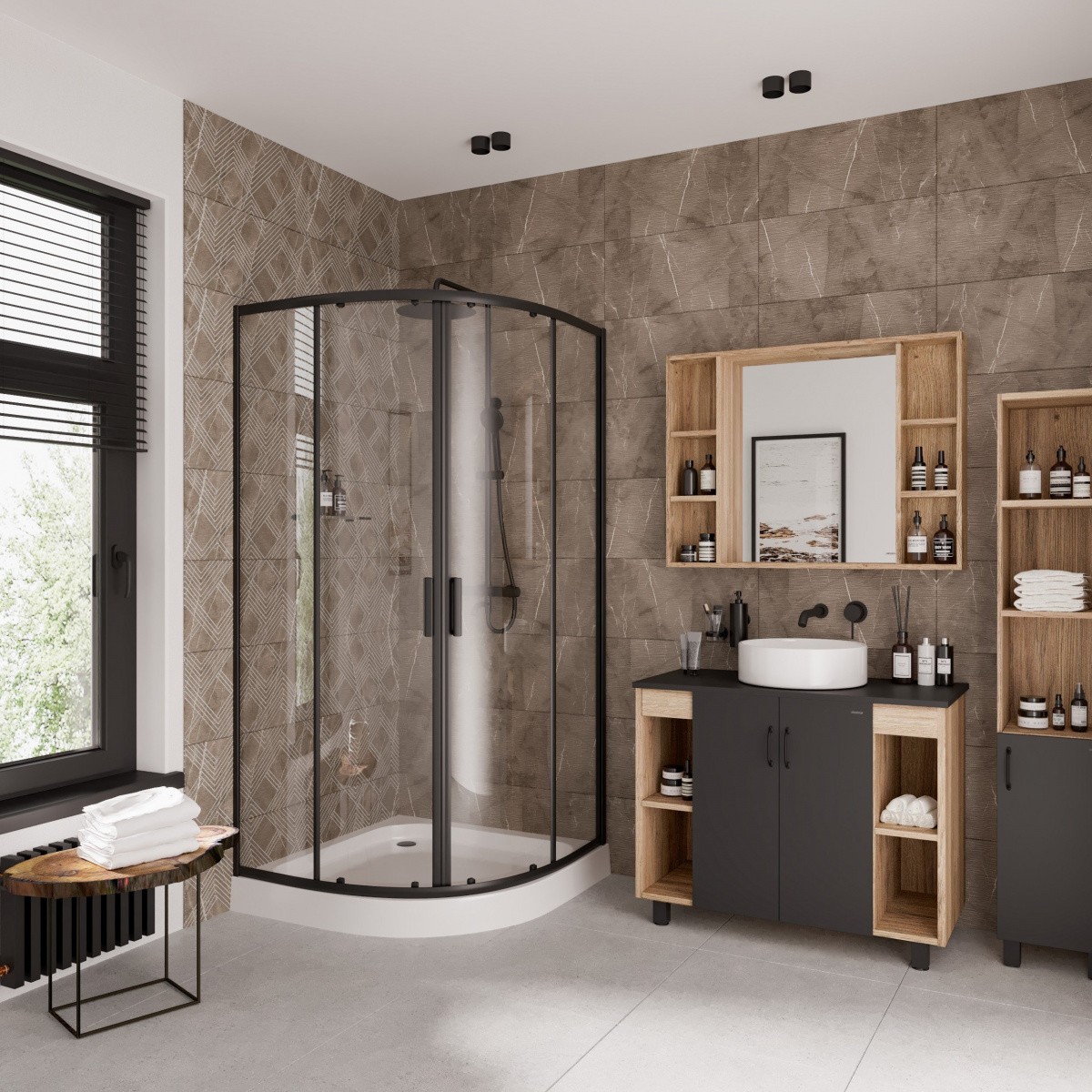 Душевой уголок Niagara NG-6807-08 100x100x190 (черный/прозрачное стекло) Душевой уголок Niagara NG-6807-08 100x100x190 (черный/прозрачное стекло)