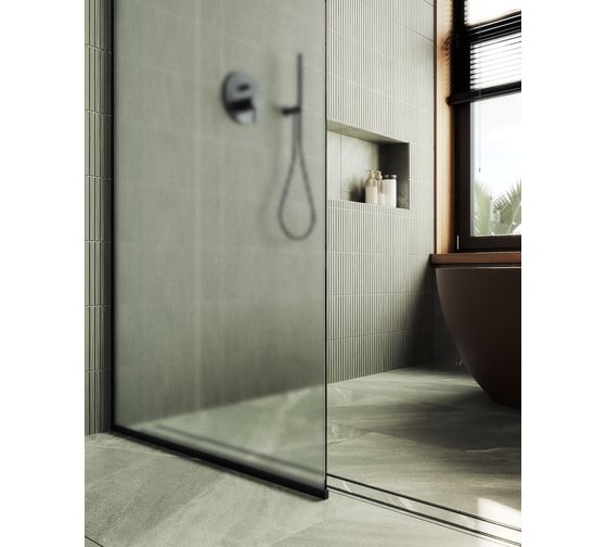 Душевая стенка MaybahGlass 195x109 / MGD-680-6у (сатин стекло/черный) Душевая стенка MaybahGlass 195x109 / MGD-680-6у (сатин стекло/черный)