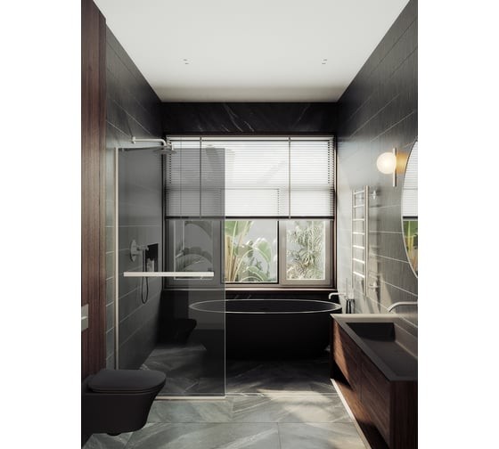 Душевая стенка MaybahGlass 195x89 / MGD-735-5у (графитовое стекло/хром матовый) Душевая стенка MaybahGlass 195x89 / MGD-735-5у (графитовое стекло/хром матовый)