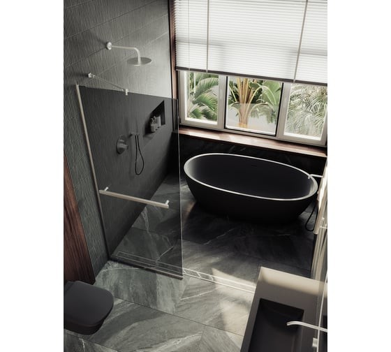 Душевая стенка MaybahGlass 195x89 / MGD-735-5у (графитовое стекло/хром матовый) Душевая стенка MaybahGlass 195x89 / MGD-735-5у (графитовое стекло/хром матовый)