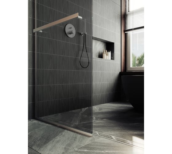 Душевая стенка MaybahGlass 195x89 / MGD-735-5у (графитовое стекло/хром матовый) Душевая стенка MaybahGlass 195x89 / MGD-735-5у (графитовое стекло/хром матовый)