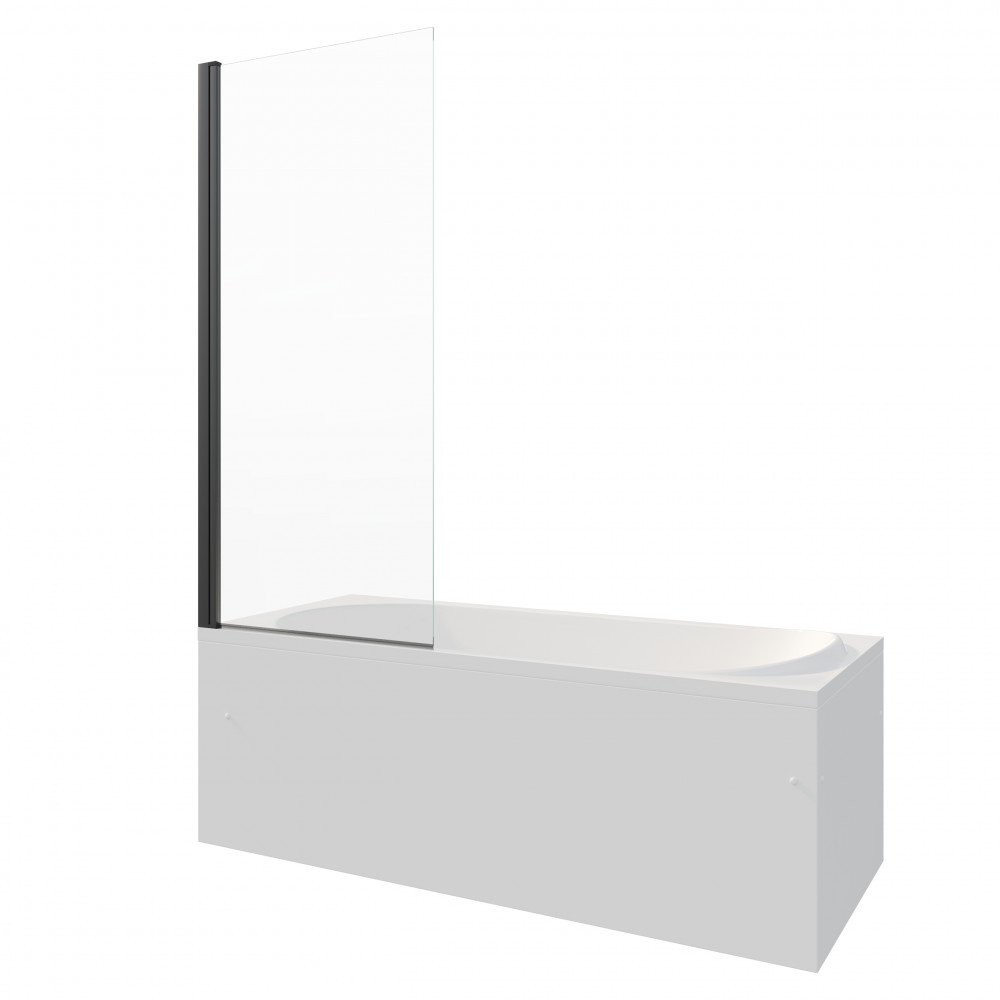 Шторка на ванну Berges River S Black 90x145 стекла прозрачные, профиль черный Шторка на ванну Berges River S Black 90x145 стекла прозрачные, профиль черный