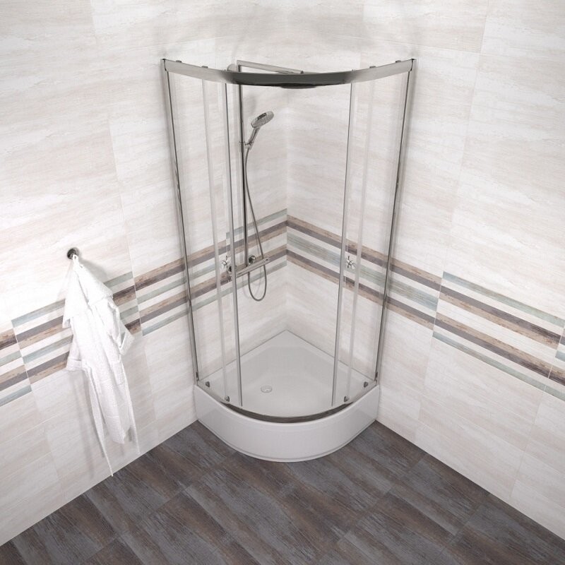 Душевой уголок Triton Альфа Хром В 80x80 с поддоном Щ0000072617 Душевой уголок Triton Альфа Хром В 80x80 с поддоном Щ0000072617