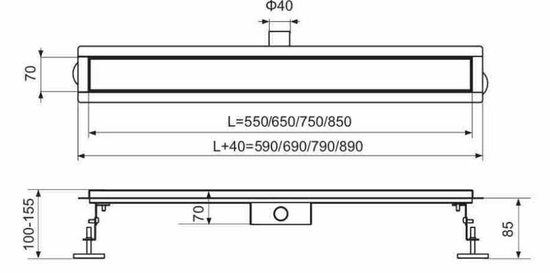 Душевой трап Tim BAD413502 Душевой трап Tim BAD413502