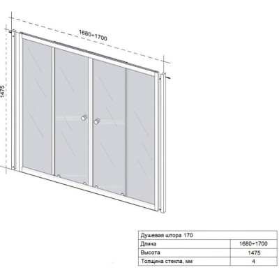 Штора на ванну Triton Ультра 170 Штора на ванну Triton Ультра 170