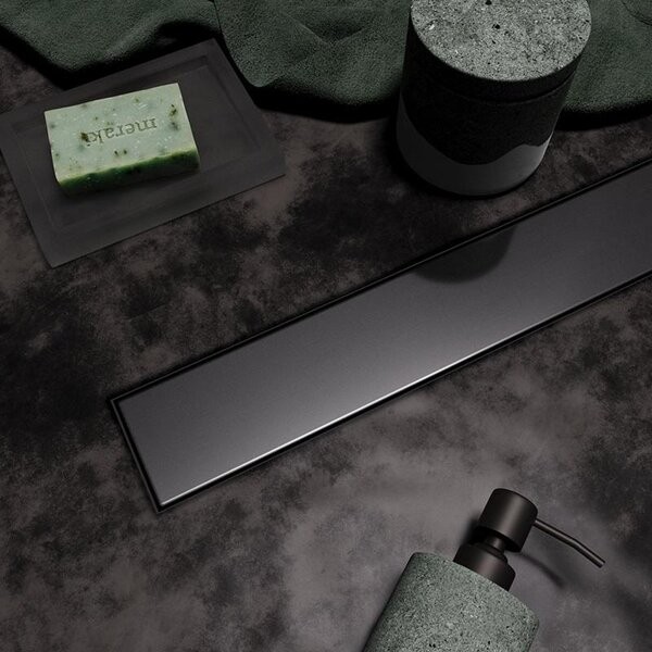 Душевой трап Veconi Stesso VS400GR, 40 см, решетка под плитку, графит брашинг Душевой трап Veconi Stesso VS400GR, 40 см, решетка под плитку, графит брашинг