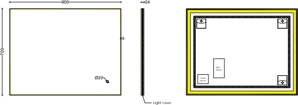 Зеркало Roxen Frida 510215-90 90x70 с подсветкой и сенсорным управлением Зеркало Roxen Frida 510215-90 90x70 с подсветкой и сенсорным управлением