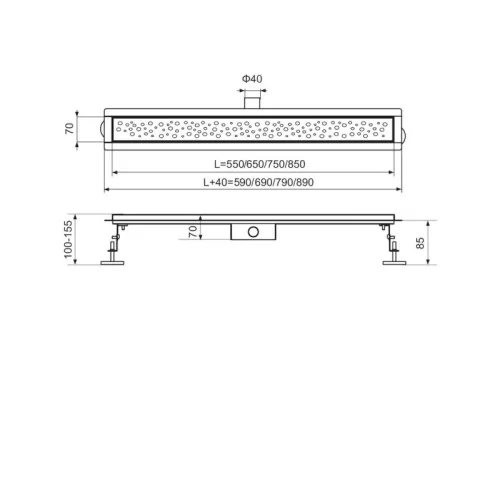 Душевой трап Tim BAD419502 нержавеющая сталь Душевой трап Tim BAD419502 нержавеющая сталь