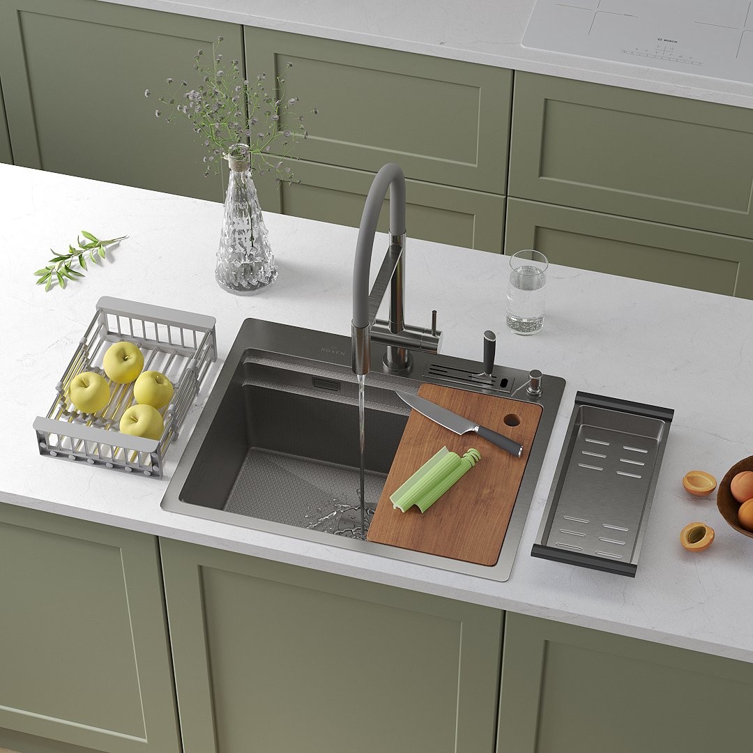 Кухонная мойка Roxen Stage 560250-60-S 60x48 сатин Кухонная мойка Roxen Stage 560250-60-S 60x48 сатин