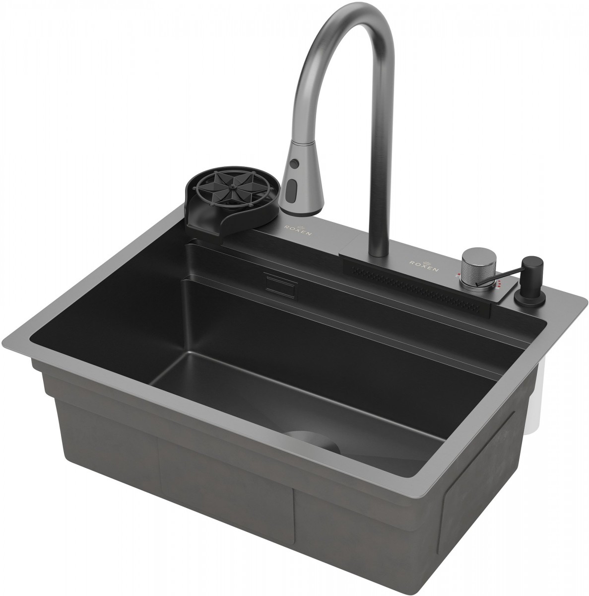 Кухонная мойка Roxen Stage Plus 560250-60B 60x48 графит Кухонная мойка Roxen Stage Plus 560250-60B 60x48 графит