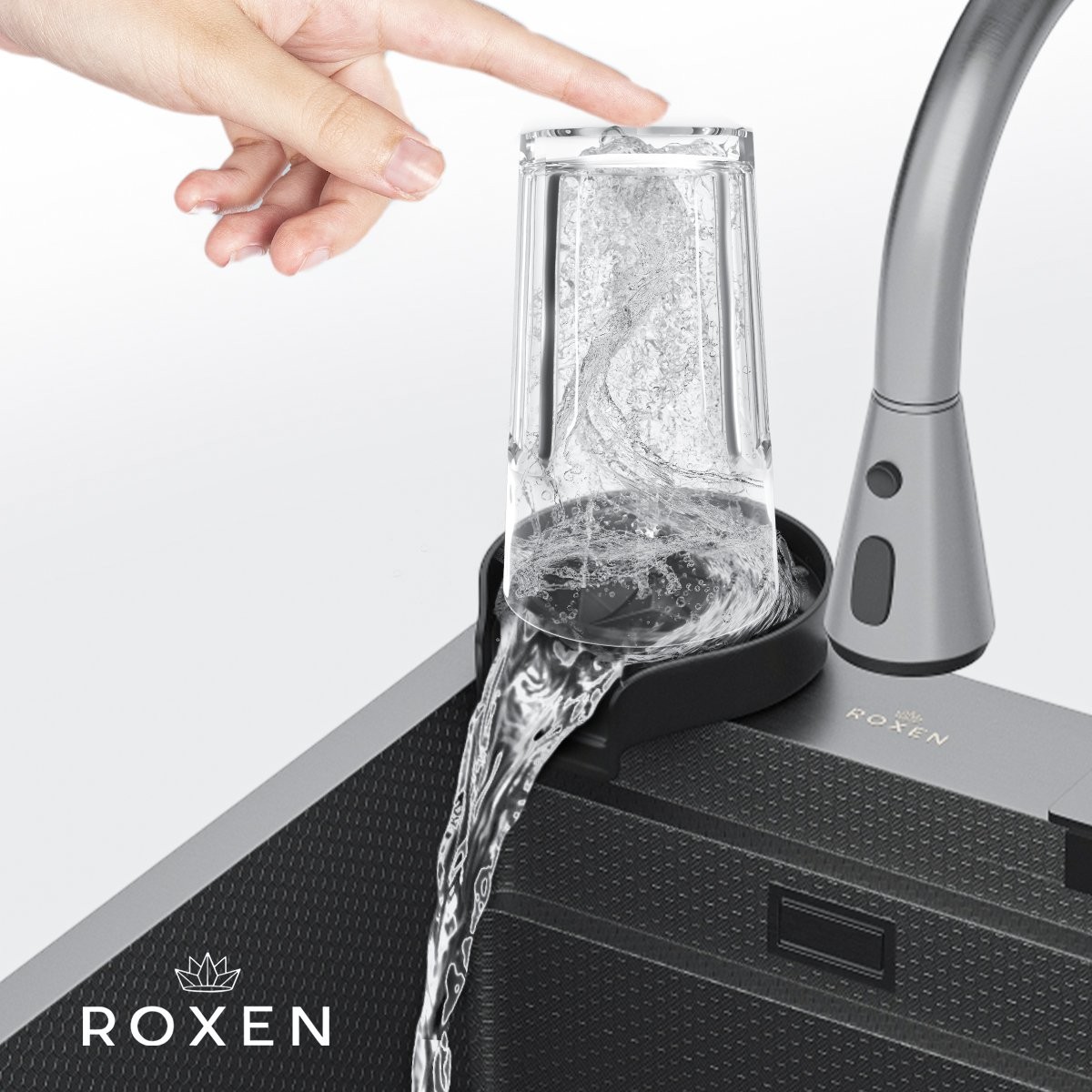 Кухонная мойка Roxen Stage Plus 560250-60-BS 60x48 текстурный графит Кухонная мойка Roxen Stage Plus 560250-60-BS 60x48 текстурный графит