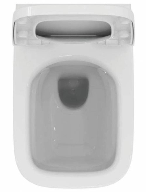 Подвесной унитаз Ideal Standard I.Life B T461401 с технологией RimLS+ (безободковый) с сиденьем SoftClose белый Подвесной унитаз Ideal Standard I.Life B T461401 с технологией RimLS+ (безободковый) с сиденьем SoftClose белый