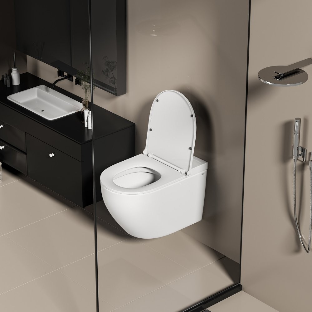 Унитаз подвесной Abber Bequem AC1126P 36x58 с импульсным смывом, сиденье Duroplast, микролифт Унитаз подвесной Abber Bequem AC1126P 36x58 с импульсным смывом, сиденье Duroplast, микролифт