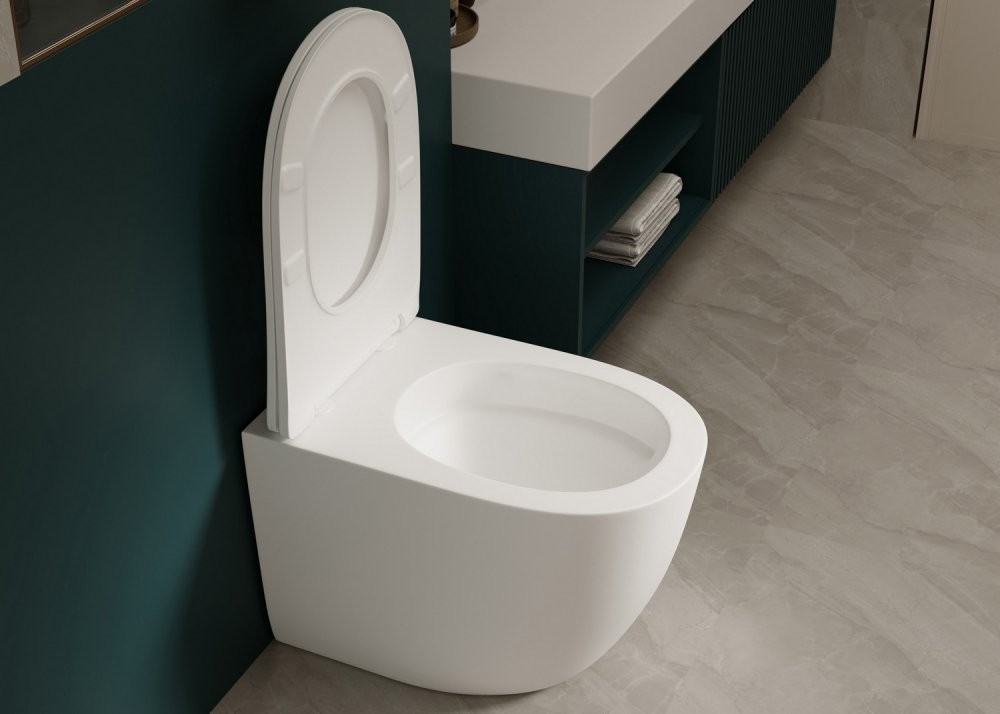 Унитаз приставной Abber Bequem AC1111TMW 36x56 сиденье Duroplast, микролифт, белый матовый (смыв торнадо) Унитаз приставной Abber Bequem AC1111TMW 36x56 сиденье Duroplast, микролифт, белый матовый (смыв торнадо)