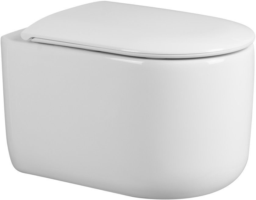 Унитаз подвесной Abber Bequem AC1129 безободковый белый (смыв торнадо) Унитаз подвесной Abber Bequem AC1129 безободковый белый (смыв торнадо)