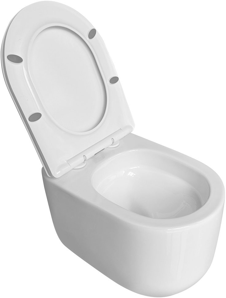 Унитаз подвесной Abber Bequem AC1129 безободковый белый (смыв торнадо) Унитаз подвесной Abber Bequem AC1129 безободковый белый (смыв торнадо)