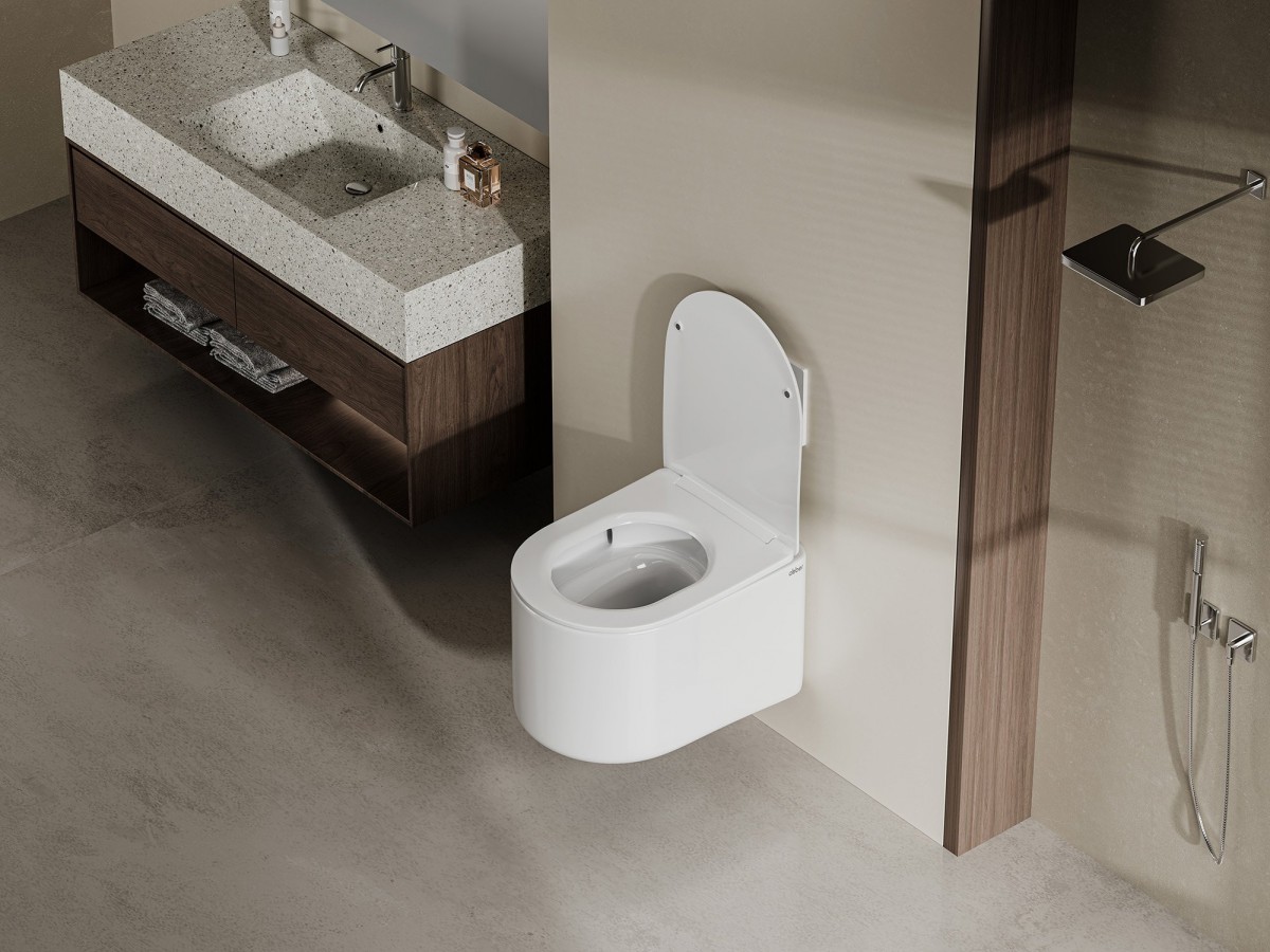 Унитаз подвесной Abber Bequem AC1129 безободковый белый (смыв торнадо) Унитаз подвесной Abber Bequem AC1129 безободковый белый (смыв торнадо)