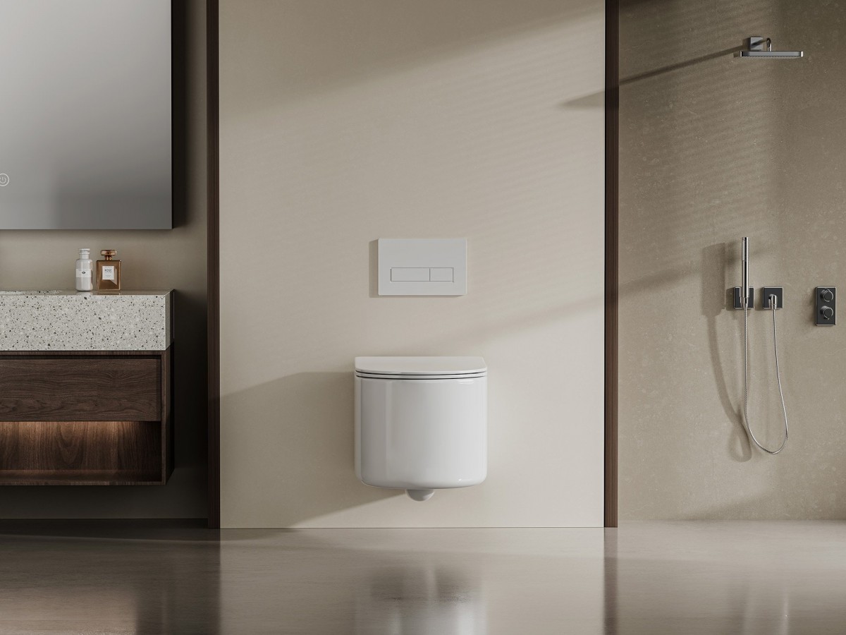 Унитаз подвесной Abber Bequem AC1129 безободковый белый (смыв торнадо) Унитаз подвесной Abber Bequem AC1129 безободковый белый (смыв торнадо)