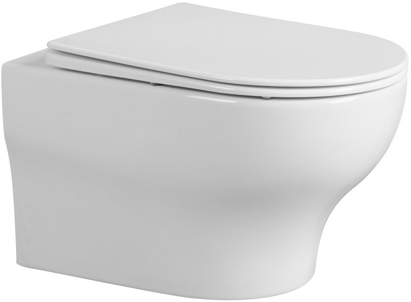 Унитаз подвесной Abber Bequem AC1128 безободковый белый (смыв торнадо) Унитаз подвесной Abber Bequem AC1128 безободковый белый (смыв торнадо)