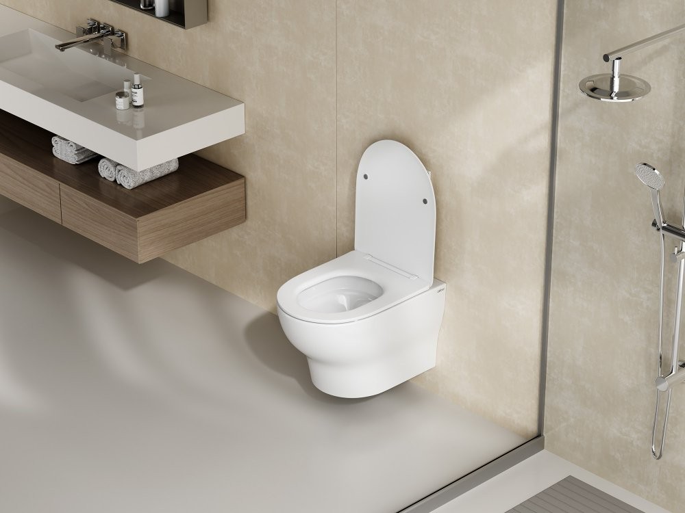 Унитаз подвесной Abber Bequem AC1128 безободковый белый (смыв торнадо) Унитаз подвесной Abber Bequem AC1128 безободковый белый (смыв торнадо)