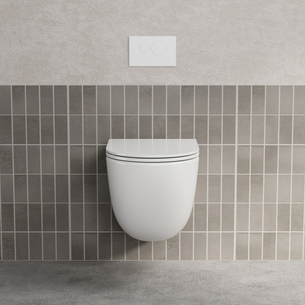 Унитаз подвесной Abber Bequem AC1131TC с закрытым дном Унитаз подвесной Abber Bequem AC1131TC с закрытым дном