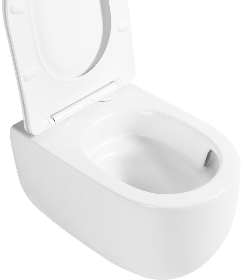 Унитаз подвесной Abber Bequem AC1104TMW 36x53 безободковый SoftClose белый матовый (смыв торнадо) Унитаз подвесной Abber Bequem AC1104TMW 36x53 безободковый SoftClose белый матовый (смыв торнадо)