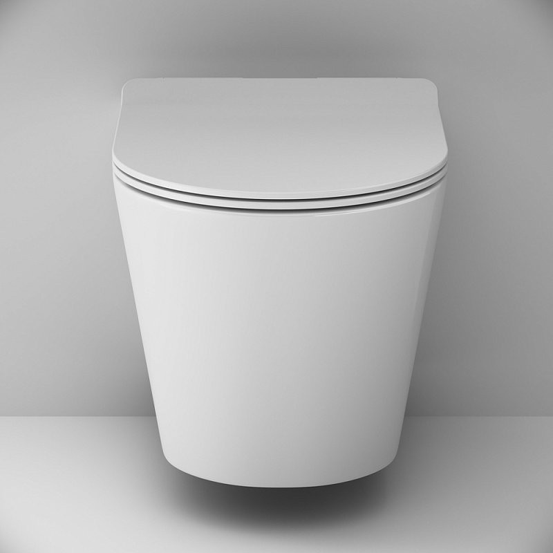 Унитаз подвесной AM.PM Sunny Flashclean C85C1701SC с сиденьем, безободковый, белый Унитаз подвесной AM.PM Sunny Flashclean C85C1701SC с сиденьем, безободковый, белый