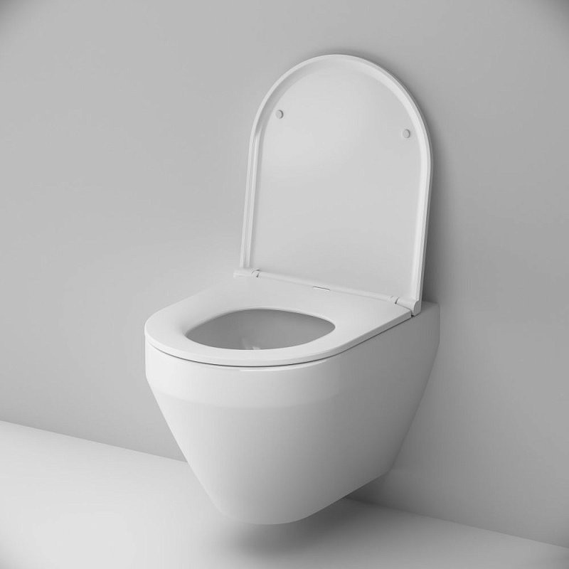 Унитаз подвесной AM.PM Spirit V2.0 Aquaspin C701900SC с сиденьем, безободковый, белый Унитаз подвесной AM.PM Spirit V2.0 Aquaspin C701900SC с сиденьем, безободковый, белый